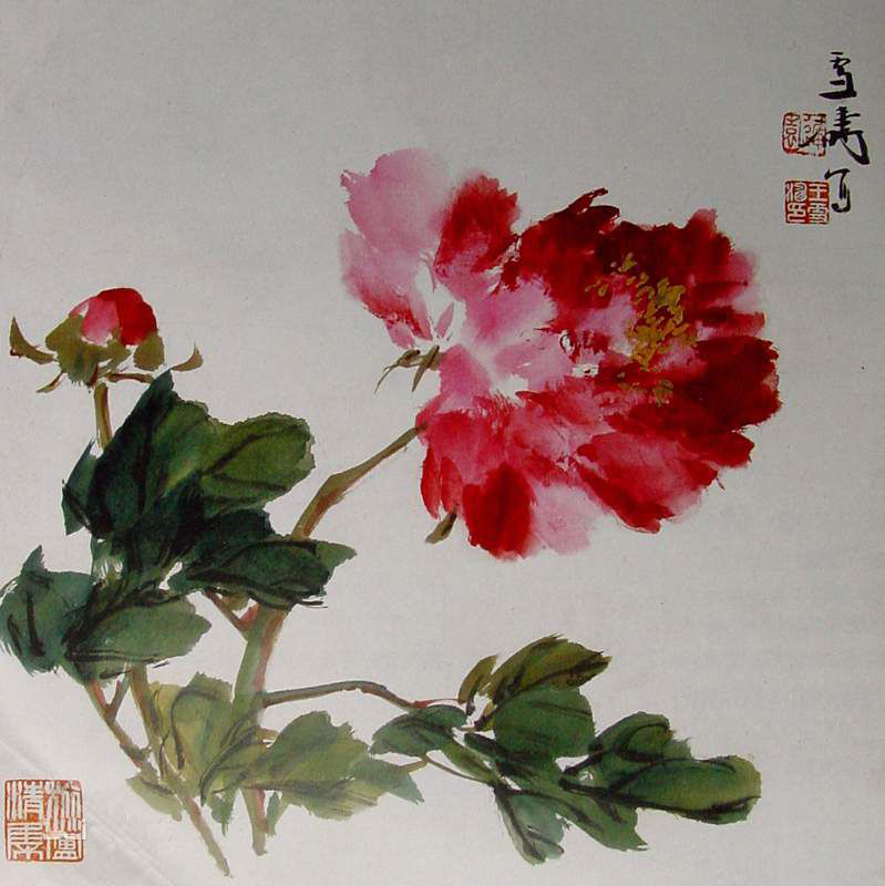國畫牡丹的構(gòu)圖與技巧